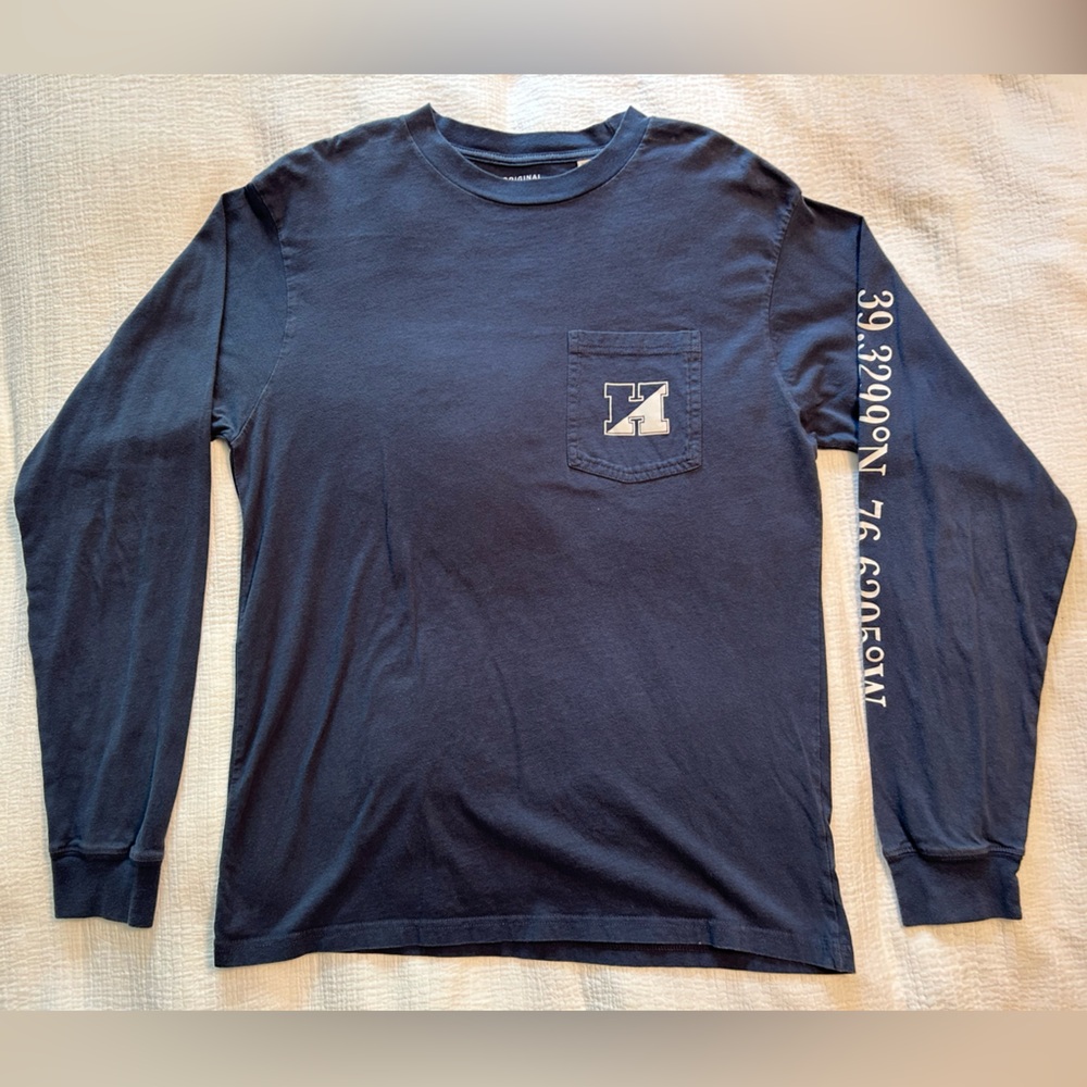 Original League Navy Johns Hopkins Long-Sleeve T-Shirt Size M